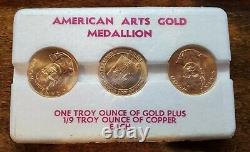 1980 US Gold (1 oz) American Commemorative Arts Medal Grant Wood