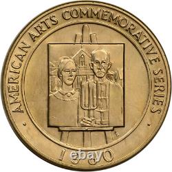 1980 US Gold (1 oz) American Commemorative Arts Medal Grant Wood