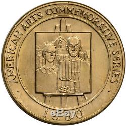 1980 US Gold (1 oz) American Commemorative Arts Medal Grant Wood BU
