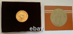 1981 Willa Cather Commemorative 1/2 Ounce Gold Medal Original Box As Issued