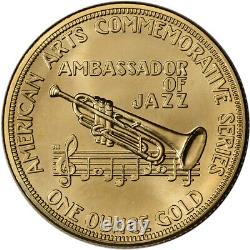 1982 US Gold 1 oz American Arts Commemorative Medal Louis Armstrong BU