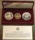 1983 / 1984 Us Mint 3 Coin Olympic Gold And Silver Proof Set