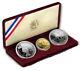 1983 / 1984 Us Mint 3 Coin Olympic Silver $10 Gold Commemorative Proof Set Withcoa