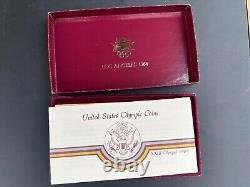 1983-1984 Us Olympic Commemorative Proof Set, 3 Coins $10 Gold & 2-$1 Silver