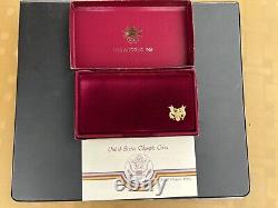 1983-1984 Us Olympic Commemorative Proof Set, 3 Coins $10 Gold & 2-$1 Silver