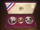 1983-84 Us Mint Olympic Commem 3 Coin Silver & Gold Proof Set