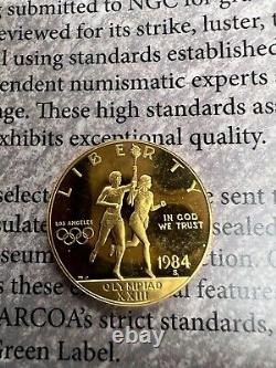 1984-S $10 GOLD COMMEMORATIVE OLYMPICS 1/2 Oz. PROOF! RP29