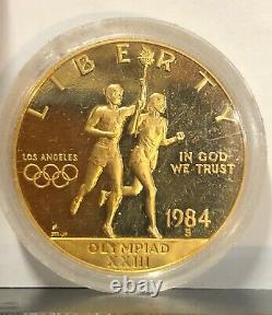 1984-S $10 Gold Eagle USA Proof Olympic Coin IN MINT CAPSULE-CLOSE BULLION VALUE