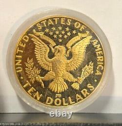 1984-S $10 Gold Eagle USA Proof Olympic Coin IN MINT CAPSULE-CLOSE BULLION VALUE