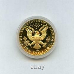 1984 S Olympic $10 PROOF Commemorative GOLD Coin with Box & Sleeve