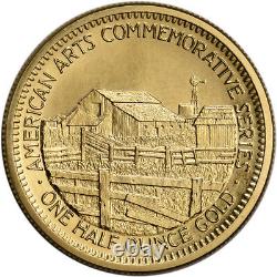 1984 US Gold 1/2 oz American Arts Commemorative Medal John Steinbeck BU