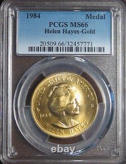 1984 US Gold 1 oz American Art Commemorative Medal Helen Hayes PCGS MS66