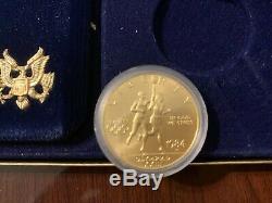 1984 US Olympic $10 Gold Eagle Proof -W Coin (1) Coin Very Collectible COA