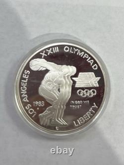 1984 U. S. Olympics Gold & Silver Proof Commemorative 3 Coin Set with Box