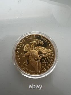 1984 W $10 Commemorative Gold Coin LA Olympics
