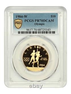 1984-W $10 Olympic PCGS PR70DCAM $10 Modern Gold Commemoratives