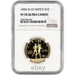 1984-W US Gold $10 Olympic Commemorative Proof NGC PF70 UCAM