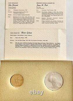 1984-w & S, Gold $10 Silver $1 Olympic Commemorative 2 Coin Proof Set