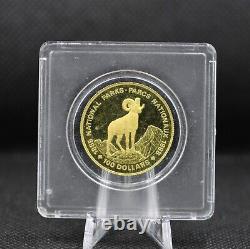 1985 1/2oz Canada $100 23K. 9167 Gold National Parks Commemorative Coin Big Horn