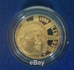 1986 Liberty (3) Coin PROOF Commemorative Set 90% Pure Gold 90% Pure Silver BU