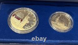 1986-S Statue of Liberty, 5? Coin Gold & Silver Proof Sets? With Box? , OGP, COA