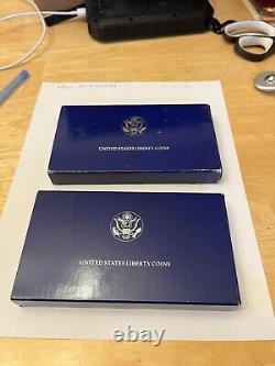 1986-S Statue of Liberty, 5? Coin Gold & Silver Proof Sets? With Box? , OGP, COA