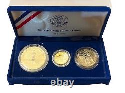 1986-S Statue of Liberty, 5? Coin Gold & Silver Proof Sets? With Box? , OGP, COA
