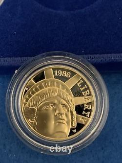 1986 Statue Of Liberty 3 Coin Gold & Silver Commemorative Set -proof Ogp