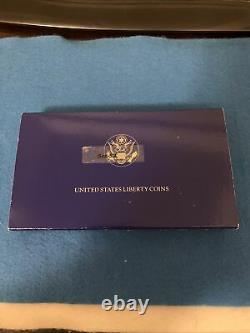 1986 Statue Of Liberty 3 Coin Gold & Silver Commemorative Set -proof Ogp