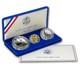 1986 Us 3 Coin Gold Silver Commemorative Statue Of Liberty Proof With Box & Coa