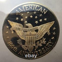 1986 US Centennial 14k Gold Liberty Proof Coin 7.2g COA & Folder FIRST DAY