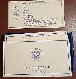 1986 US Liberty Commemorative Proof $5 Gold & Silver 3-Coin Set Case & COA