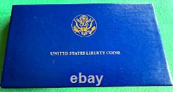 1986 US Mint Liberty $5 GOLD & Silver 3-Coin Commemorative Set withCOA