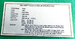 1986 US Mint Liberty $5 GOLD & Silver 3-Coin Commemorative Set withCOA