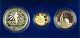 1986 Us Mint Liberty Commemorative 3 Coin Silver & Gold Proof Set As Issued Dgh