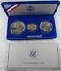 1986 Us Mint Statue Of Liberty Gold Silver 3-coin Commemorative Set Nice