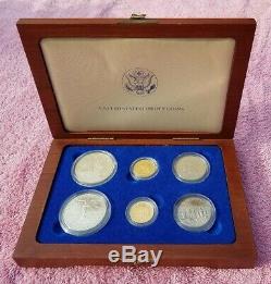 1986 United States Liberty Coins Set. 24 Troy Oz $5 Gold pc. 77 Troy Oz Slvr $