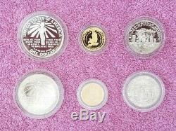 1986 United States Liberty Coins Set. 24 Troy Oz $5 Gold pc. 77 Troy Oz Slvr $