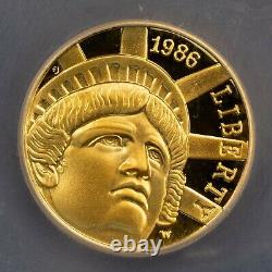 1986-W G$5 Statue of Liberty Commemorative Gold Coin ICG PROOF 70 DCAM G1412