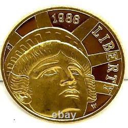 1986-W US Gold $5 Statue of Liberty Commemorative Proof Coin