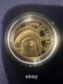 1986 statue of liberty? $5 gold coin ultra cameo proof
