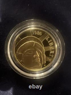 1986 statue of liberty? $5 gold coin ultra cameo proof