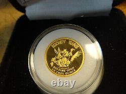 1987 1/4 Ounce. 999 Fine Gold Looney Tunes Commemorative Bugs Bunny 1/2500