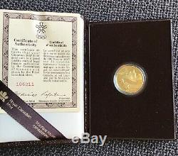 1987 Canada $100 Dollars Gold Coin Calgary Winter Olympics, 1/4 troy oz. In case