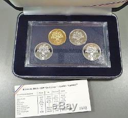 1987 Lafayette Commemorative Proof Set Silver, Gold, Platinum, Palladium Coins