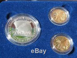 1987 US Constitution 4-Coin Commemorative Set, gold, silver, proof, uncirculated