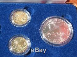 1987 US Constitution 4-Coin Commemorative Set, gold, silver, proof, uncirculated