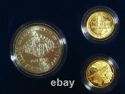 1987 US Constitution 4 Coin Set 2 Silver Dollars, 2 Gold $5 Proofs #9328