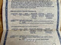 1987 US Constitution Coins Proof Set! We The People $5 Gold & Silver $1