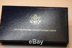 1987 US Constitution Coins Silver & Five Dollar $5 Gold Coin Set with Box & COA